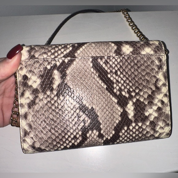 Michael Kors snake skin crossbody wallet. - Picture 3 of 5
